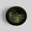 丸小皿 秋草 梨地グリーン ［NF155］