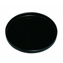 切立丸盆&nbsp;27cm&nbsp;黒&nbsp;両面塗&nbsp;研き仕上げ&nbsp;［YG445］