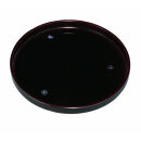 丸盆&nbsp;30cm&nbsp;溜&nbsp;貝張&nbsp;やまと梅&nbsp;［YG468］