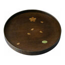 木製丸盆&nbsp;尺&nbsp;30cm&nbsp;桜&nbsp;［YG469］