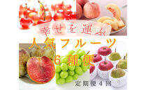 2026年度発送【定期便４回】 幸せを運ぶ人気フルーツ６種便
