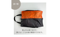 【Mサイズ・橙色】軽量ナイロンシューズケース　着替えポーチ　上靴袋