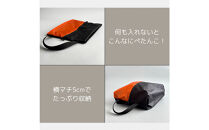 【Mサイズ・橙色】軽量ナイロンシューズケース　着替えポーチ　上靴袋