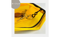 【黄色】雨の日にも！ポケット付き軽量ナイロンショルダーバッグ　サコッシュ　撥水ポシェット