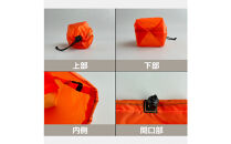 【XS&nbsp;0.5L・オレンジ】　手のひらサイズの軽量ナイロン巾着袋