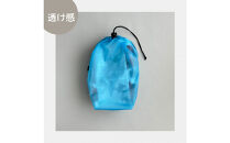【M・3L・水色】　大きめナイロン巾着袋　スタッフバッグ　スタッフサック　バッグインバッグ　着替え袋