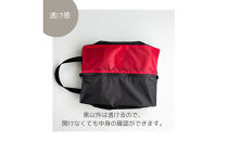 【Mサイズ・赤】軽量ナイロンシューズケース　着替えポーチ　上靴袋