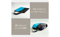 【Mサイズ・水色】軽量ナイロンシューズケース　着替えポーチ　上靴袋