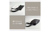 【Sサイズ・白】ガバッと開く！撥水ナイロン上履き袋　シューズケース　着替え入れ