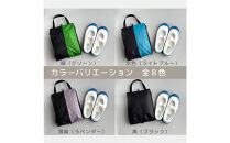 【Sサイズ・オレンジ】ガバッと開く！撥水ナイロン上履き袋　シューズケース　着替え入れ