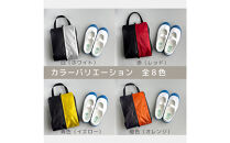 【Sサイズ・赤】ガバッと開く！撥水ナイロン上履き袋　シューズケース　着替え入れ