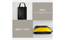 【Sサイズ・黄色】ガバッと開く！撥水ナイロン上履き袋　シューズケース　着替え入れ