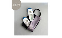 【Sサイズ・ラベンダー】ガバッと開く！撥水ナイロン上履き袋　シューズケース　着替え入れ