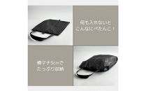 【Sサイズ・黒】ガバッと開く！撥水ナイロン上履き袋　シューズケース　着替え入れ