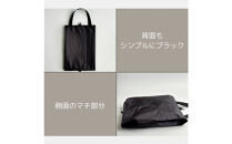 【Sサイズ・黒】ガバッと開く！撥水ナイロン上履き袋　シューズケース　着替え入れ