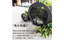 【信楽焼・明山】丸水槽・大（黒）aqua-06s