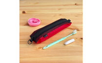 【赤】洗えて清潔！メッシュ×ナイロンのハブラシポーチ