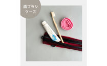 【赤】洗えて清潔！メッシュ×ナイロンのハブラシポーチ