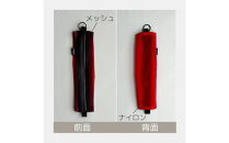 【赤】洗えて清潔！メッシュ×ナイロンのハブラシポーチ