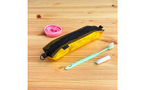 【黄色】洗えて清潔！メッシュ×ナイロンのハブラシポーチ