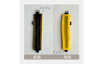 【黄色】洗えて清潔！メッシュ×ナイロンのハブラシポーチ