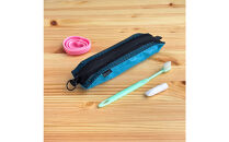 【水色】洗えて清潔！メッシュ×ナイロンのハブラシポーチ