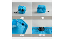 【XS&nbsp;0.5L・水色】　手のひらサイズの軽量ナイロン巾着袋