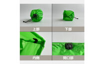 【XS&nbsp;0.5L・緑】　手のひらサイズの軽量ナイロン巾着袋