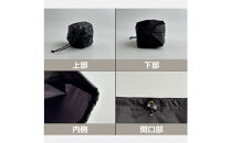 【XS&nbsp;0.5L・黒】　手のひらサイズの軽量ナイロン巾着袋