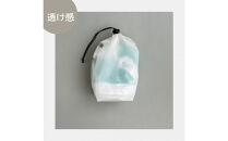 【S 1.5L・白】　キャンプで大活躍！トイレットペーパーホルダー 小さめナイロン巾着袋 シンプル巾着