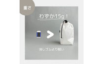 【S 1.5L・白】　キャンプで大活躍！トイレットペーパーホルダー 小さめナイロン巾着袋 シンプル巾着