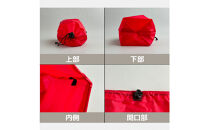 【S 1.5L・赤】　キャンプで大活躍！トイレットペーパーホルダー 小さめナイロン巾着袋 シンプル巾着