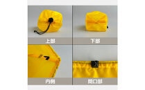 【S 1.5L・黄色】　キャンプで大活躍！トイレットペーパーホルダー 小さめナイロン巾着袋 シンプル巾着