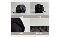 【S 1.5L・黒】　キャンプで大活躍！トイレットペーパーホルダー 小さめナイロン巾着袋 シンプル巾着