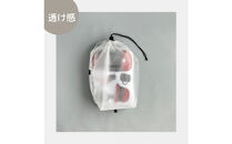 【M・3L・白】　大きめナイロン巾着袋　スタッフバッグ　スタッフサック　バッグインバッグ　着替え袋