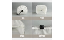 【M・3L・白】　大きめナイロン巾着袋　スタッフバッグ　スタッフサック　バッグインバッグ　着替え袋