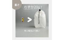 【M・3L・白】　大きめナイロン巾着袋　スタッフバッグ　スタッフサック　バッグインバッグ　着替え袋