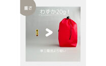 【M・3L・赤】　大きめナイロン巾着袋　スタッフバッグ　スタッフサック　バッグインバッグ　着替え袋