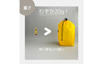 【M・3L・黄色】　大きめナイロン巾着袋　スタッフバッグ　スタッフサック　バッグインバッグ　着替え袋