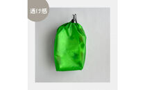 【M・3L・緑】　大きめナイロン巾着袋　スタッフバッグ　スタッフサック　バッグインバッグ　着替え袋