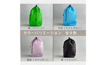 【M・3L・緑】　大きめナイロン巾着袋　スタッフバッグ　スタッフサック　バッグインバッグ　着替え袋