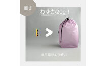 【M・3L・ラベンダー】　大きめナイロン巾着袋　スタッフバッグ　スタッフサック　バッグインバッグ　着替え袋