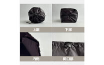 【M・3L・黒】　大きめナイロン巾着袋　スタッフバッグ　スタッフサック　バッグインバッグ　着替え袋