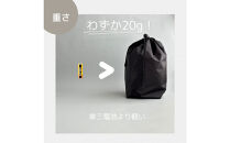 【M・3L・黒】　大きめナイロン巾着袋　スタッフバッグ　スタッフサック　バッグインバッグ　着替え袋