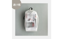 【L・5L・白】 大きめナイロン巾着袋　スタッフバッグ　スタッフサック　バッグインバッグ　着替え袋