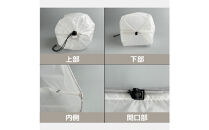 【L・5L・白】 大きめナイロン巾着袋　スタッフバッグ　スタッフサック　バッグインバッグ　着替え袋