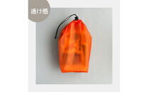 【L・5L・オレンジ】 大きめナイロン巾着袋　スタッフバッグ　スタッフサック　バッグインバッグ　着替え袋