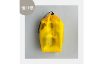 【L・5L・黄色】&nbsp;大きめナイロン巾着袋　スタッフバッグ　スタッフサック　バッグインバッグ　着替え袋