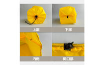 【L・5L・黄色】&nbsp;大きめナイロン巾着袋　スタッフバッグ　スタッフサック　バッグインバッグ　着替え袋