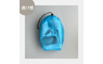 【L・5L・水色】&nbsp;大きめナイロン巾着袋　スタッフバッグ　スタッフサック　バッグインバッグ　着替え袋